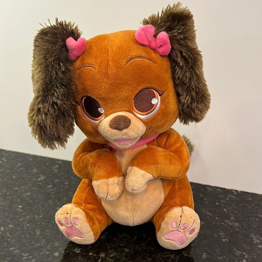 Disney Store Lady and the Tramp Girl Puppy Dog Plush Stuffed Animal Toy